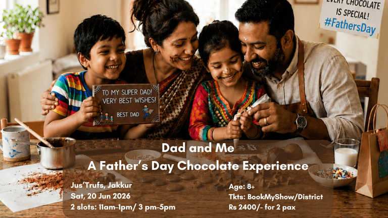 Father's Day Chocolate Experience Workshop at Jus'Trufs