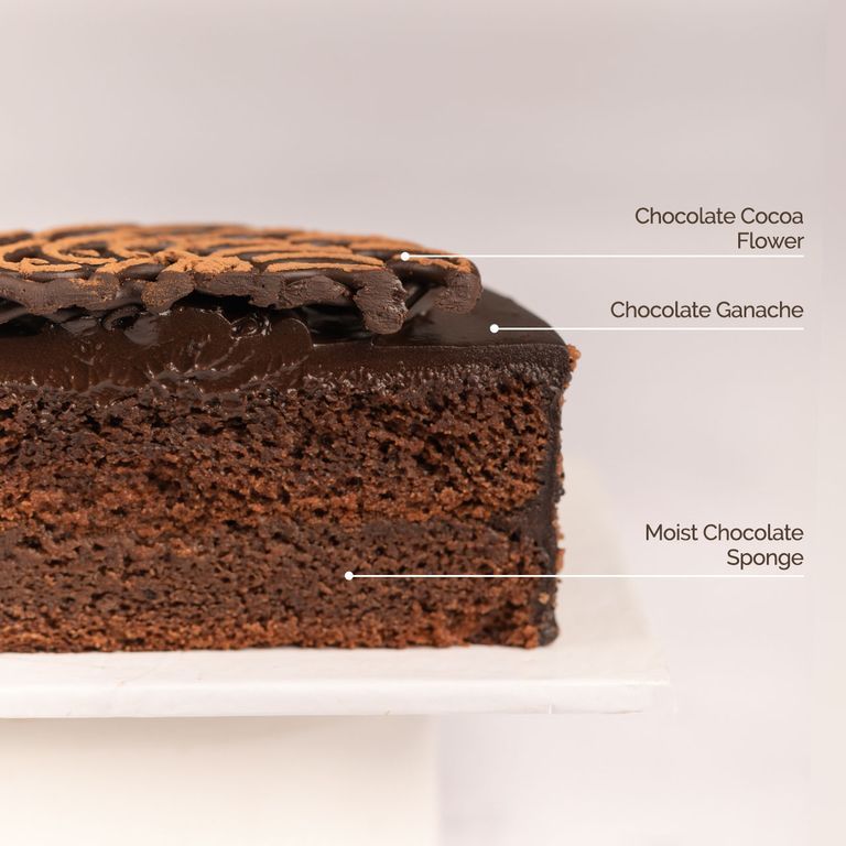 choco truffle cake detail