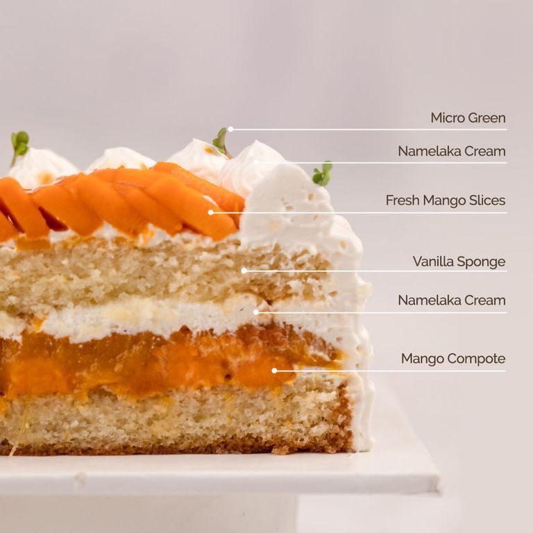 Fresh Mango Cream Cake - Eggless