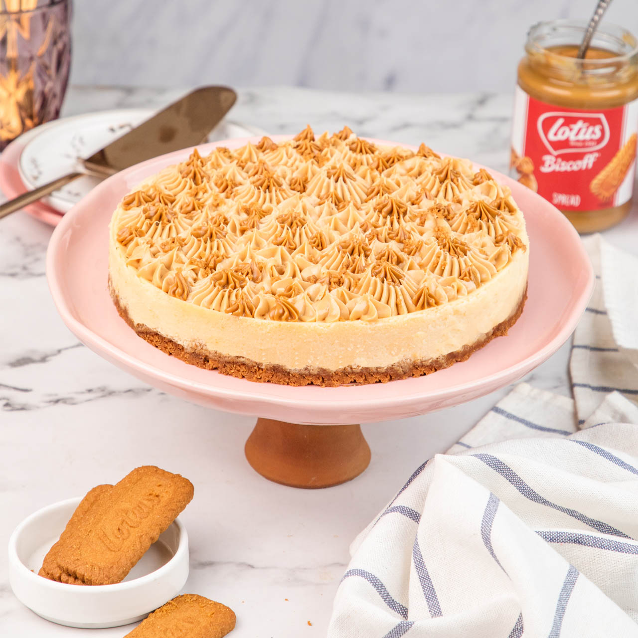 Order Eggless Biscoff Cheesecake Slice Happy Belly Bakes
