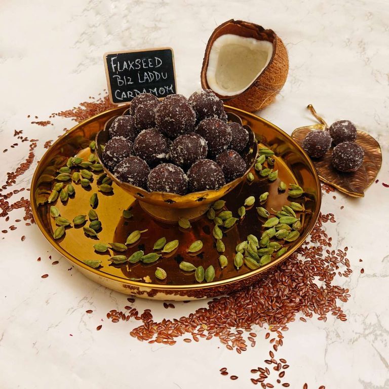 Flaxseed B12 Laddu Cardamom