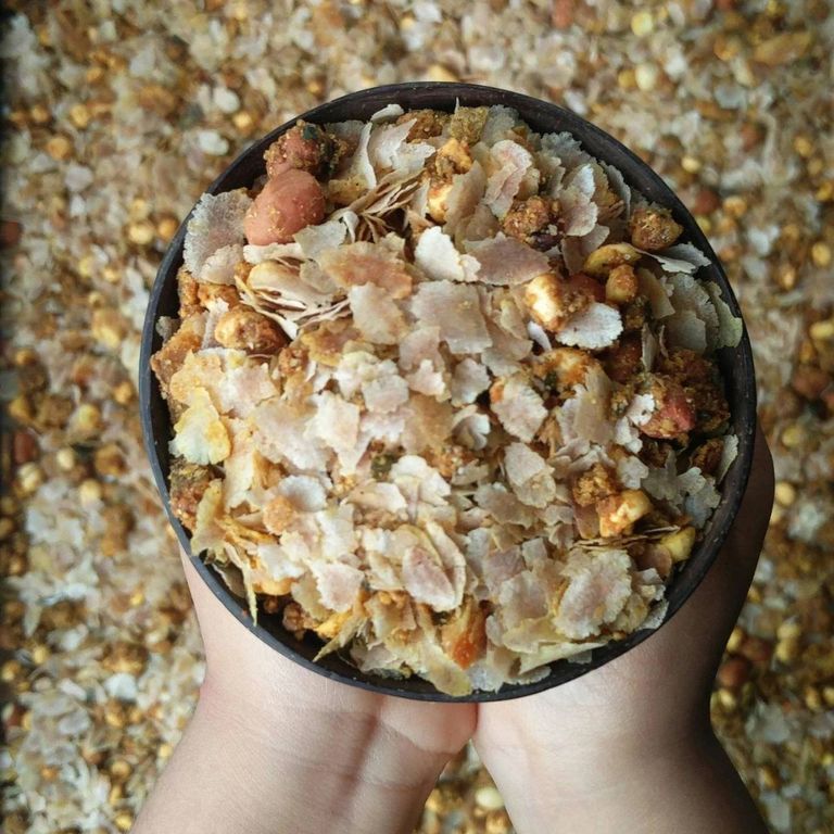 Poha Chivda with Red Rice Poha 